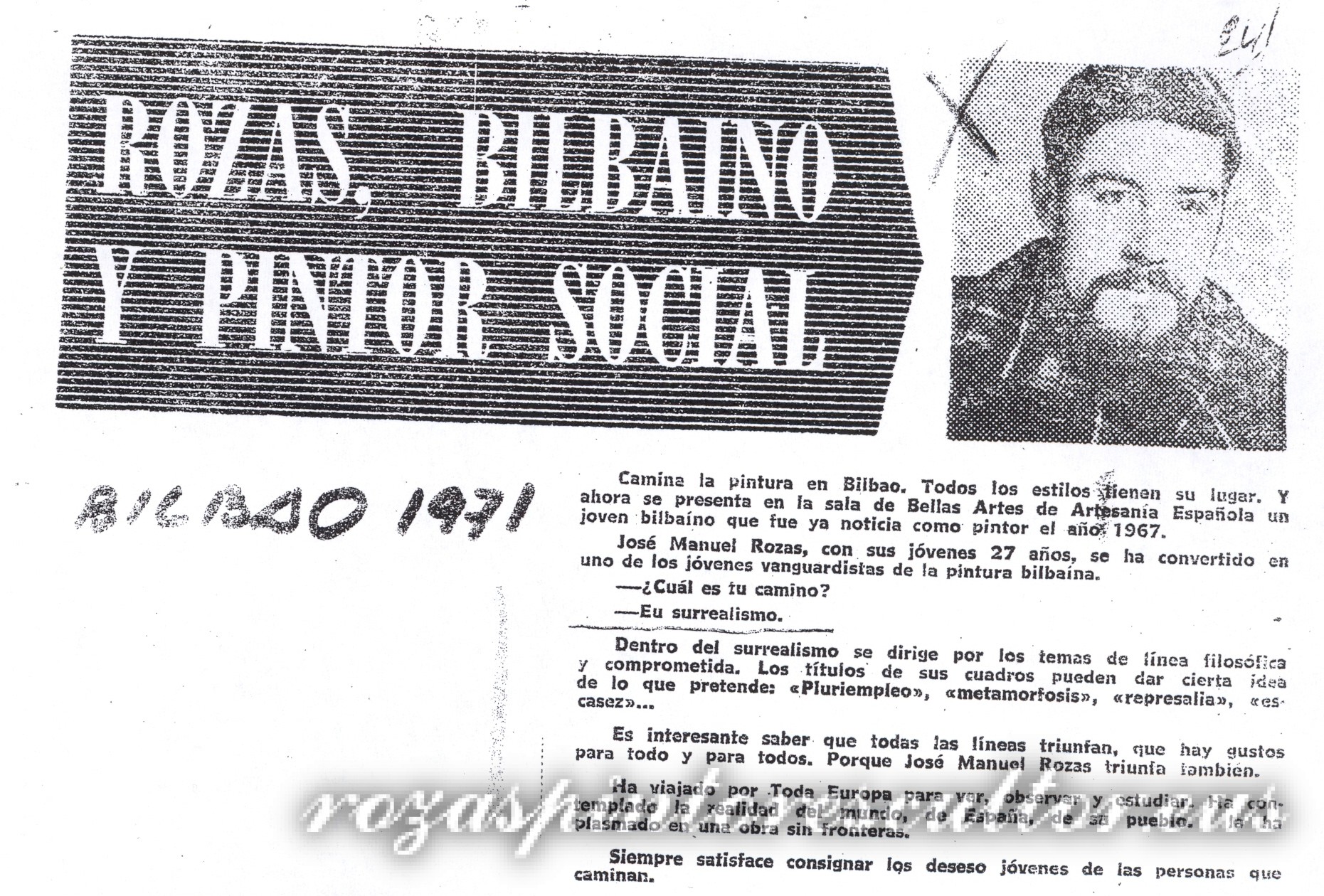 1971 Bilbao – Rozas, bilbaíno y pintor social