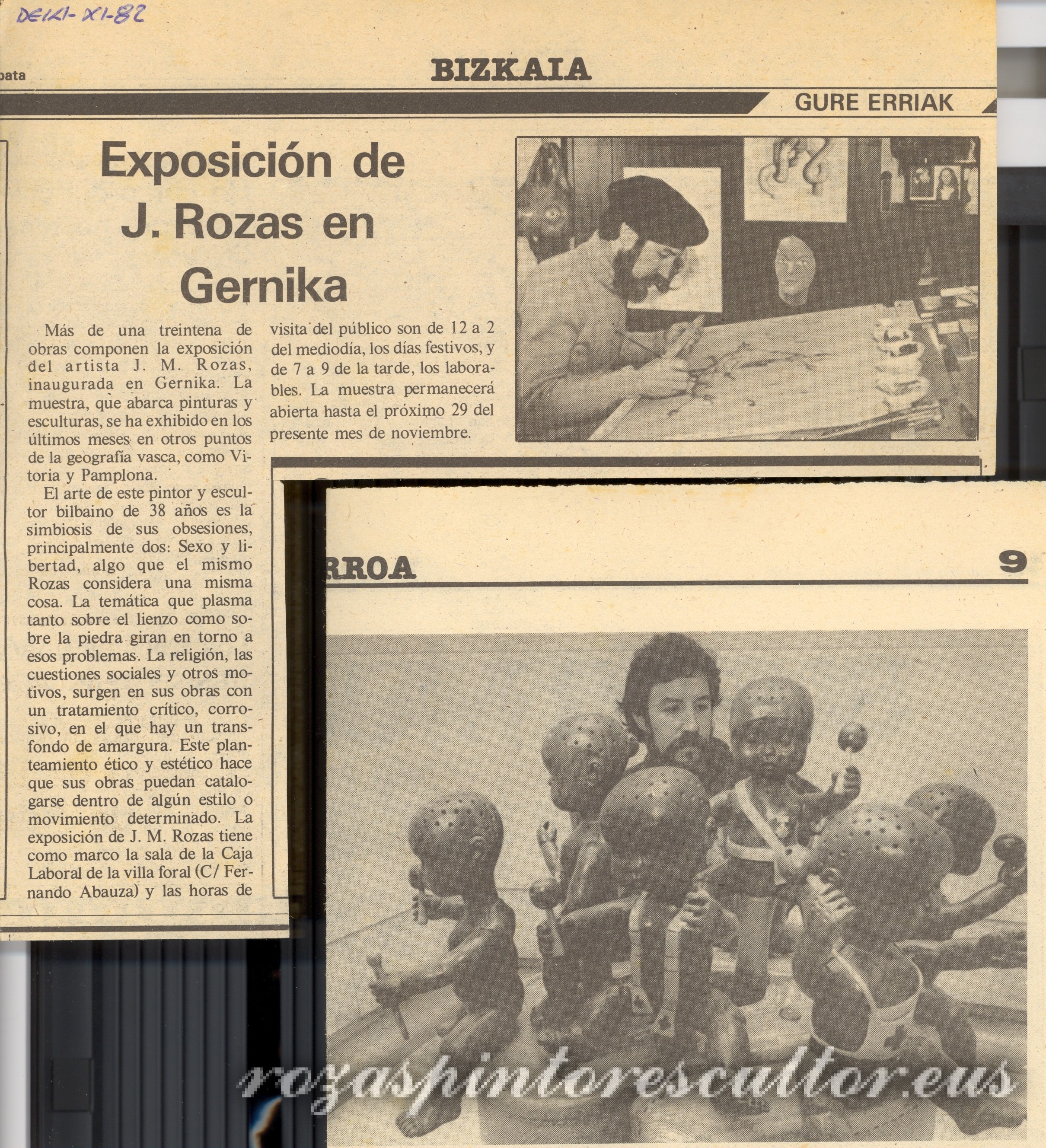 1982 Deia – Exhibition of J.M. Rozas in Gernika