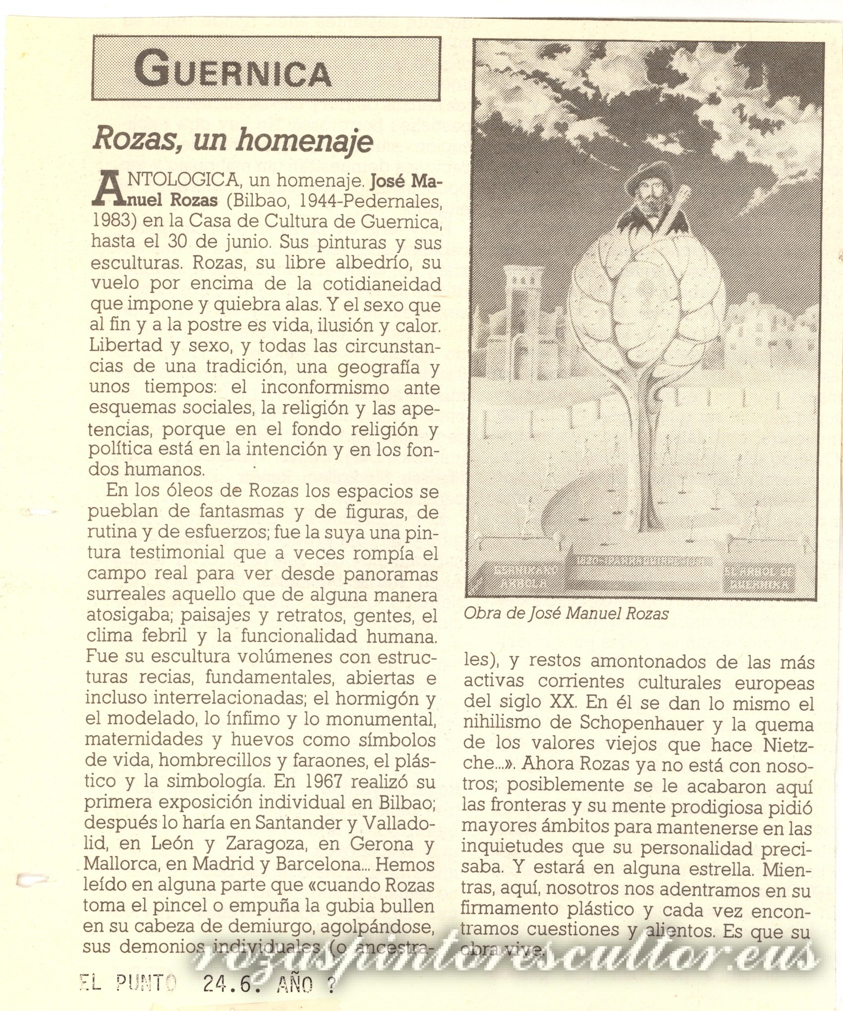 1988 El Punto – Jose Manuel Rozas, omenaldia