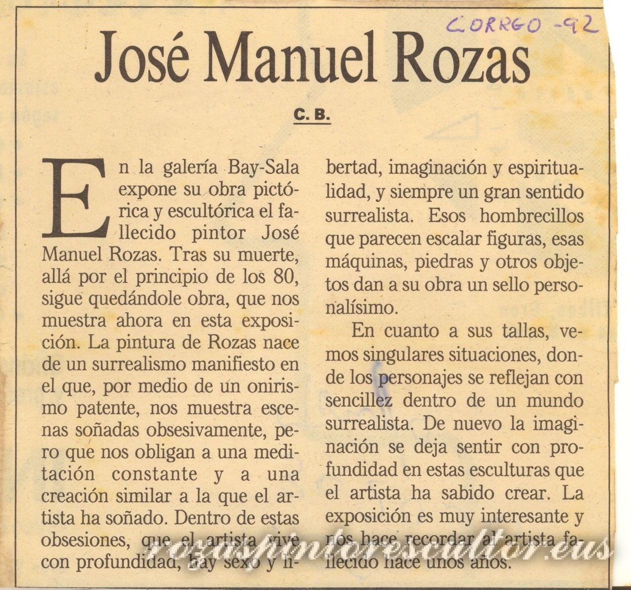 1992 El Correo – José Manuel Rozas